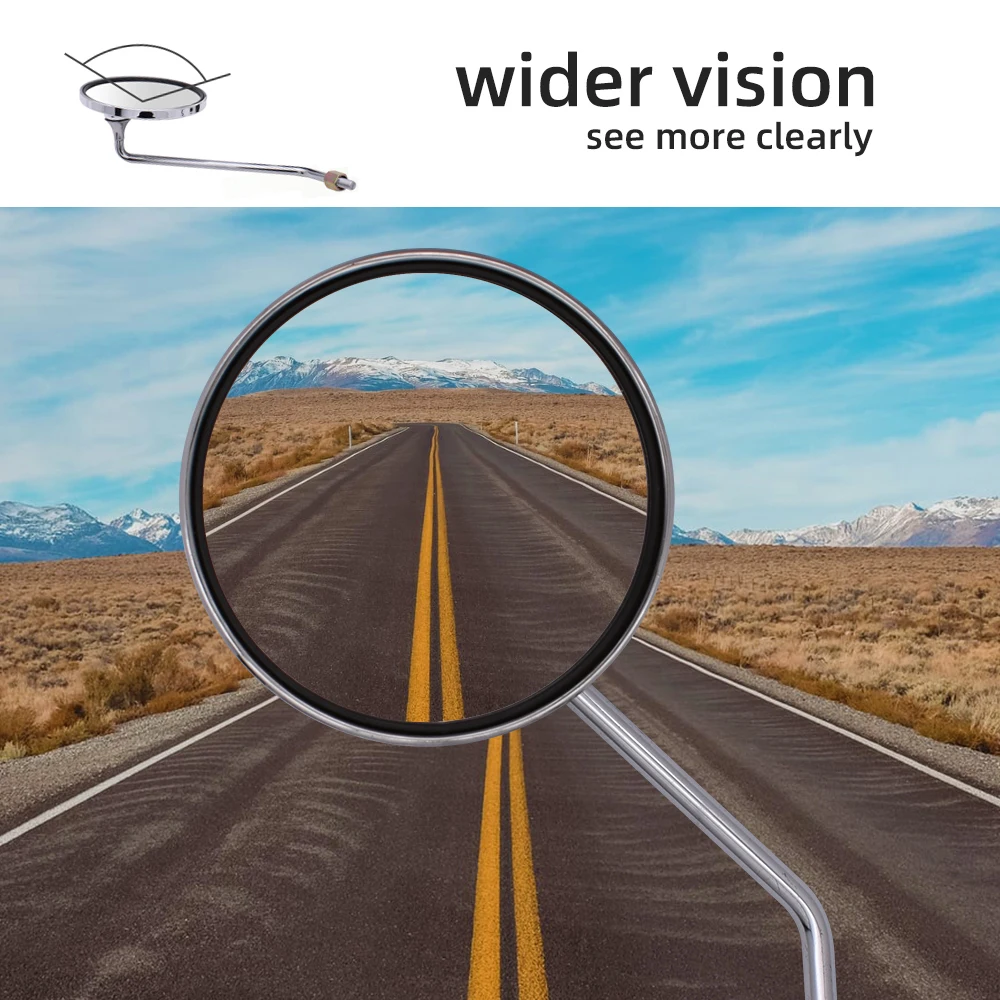 Зеркало заднего вида для мотоцикла 4 3 дюйма хромированные круглые зеркала Suzuki RM125
