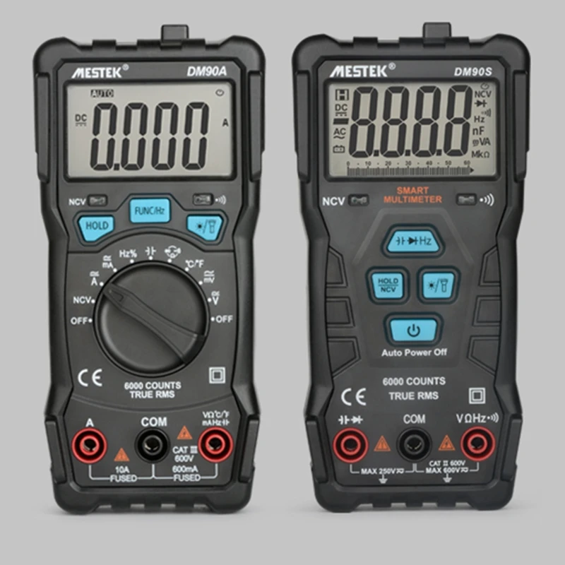 

Portable Smart Digital Multimeter DC/AC Voltage Resistance Capacitance Meter NCV Function Flashlight Data Hold Portable 85WC