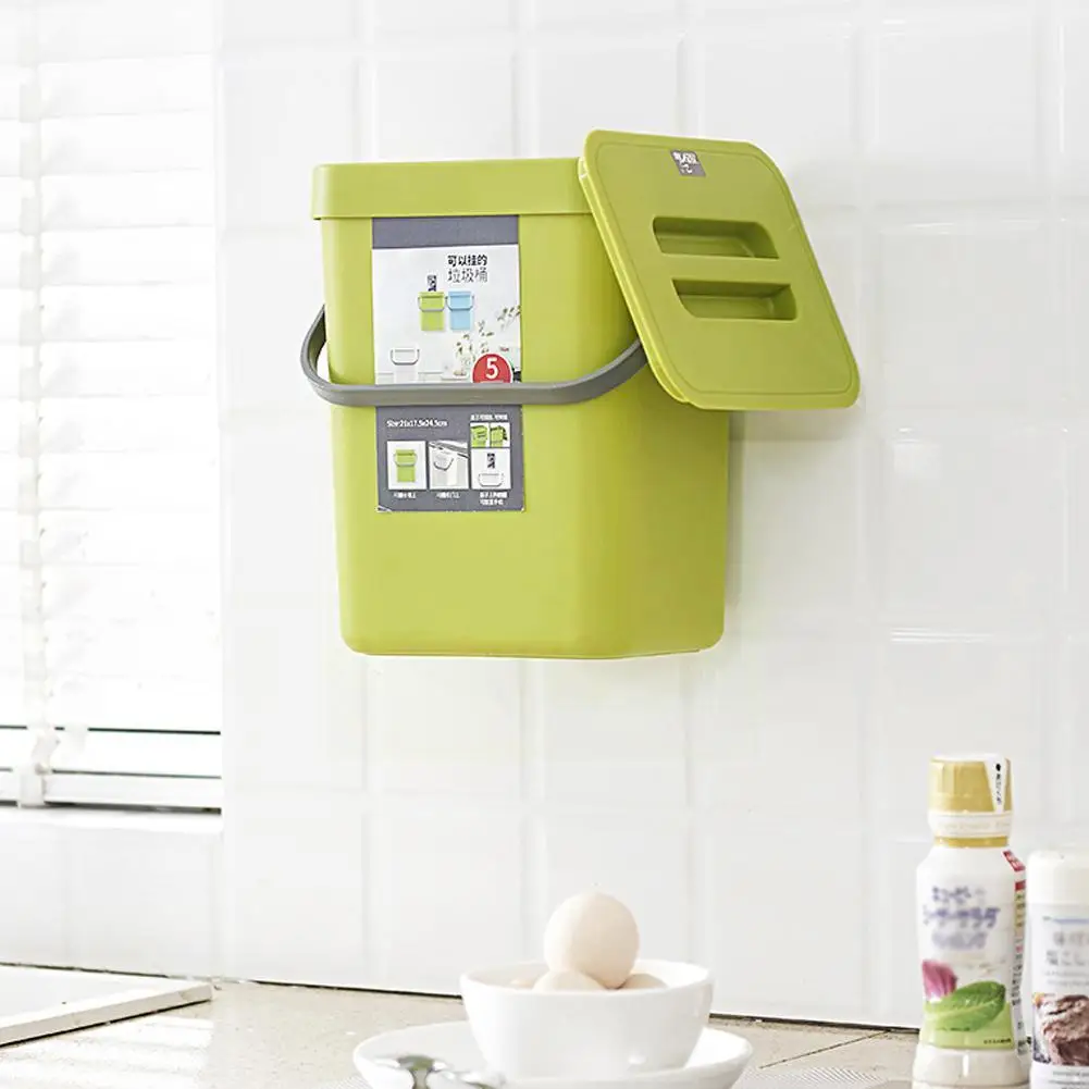Настенное складное мусорное ведро дверь кухонного шкафа л быстрое подвесное для