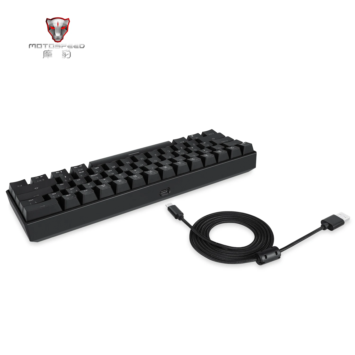 

Motospeed CK61 Gaming Mechanical Keyboard English Red Switch Blue Metal Wired LED Backlit RGB Anti-Ghosting for gamer