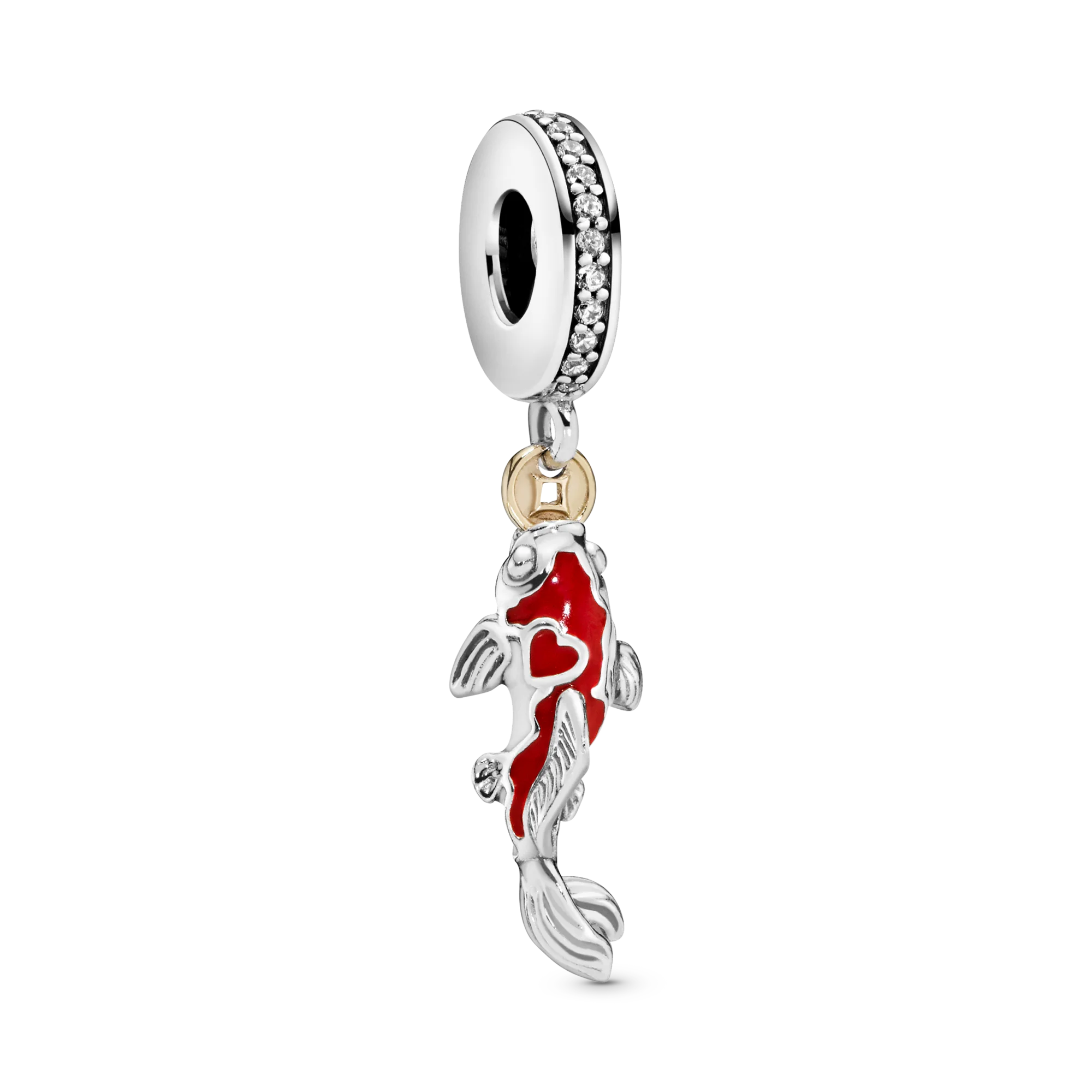 

2021 New 100% 925 Sterling SILVER charms Good Fortune Carp Fish Dangle Charm fit Original Pandora Bracelet silver 925 jewelry