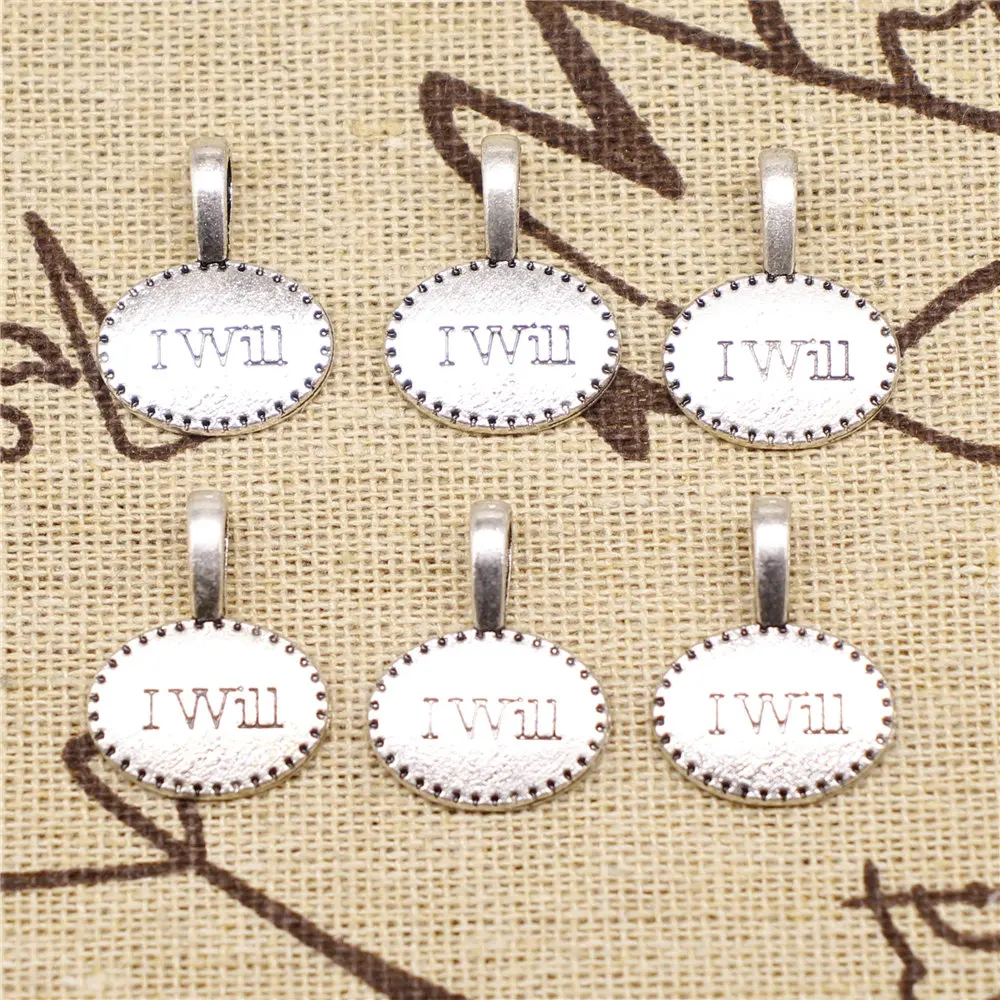 

Charm For Making Jewelry Pendants I Will 20x16mm 20pcs