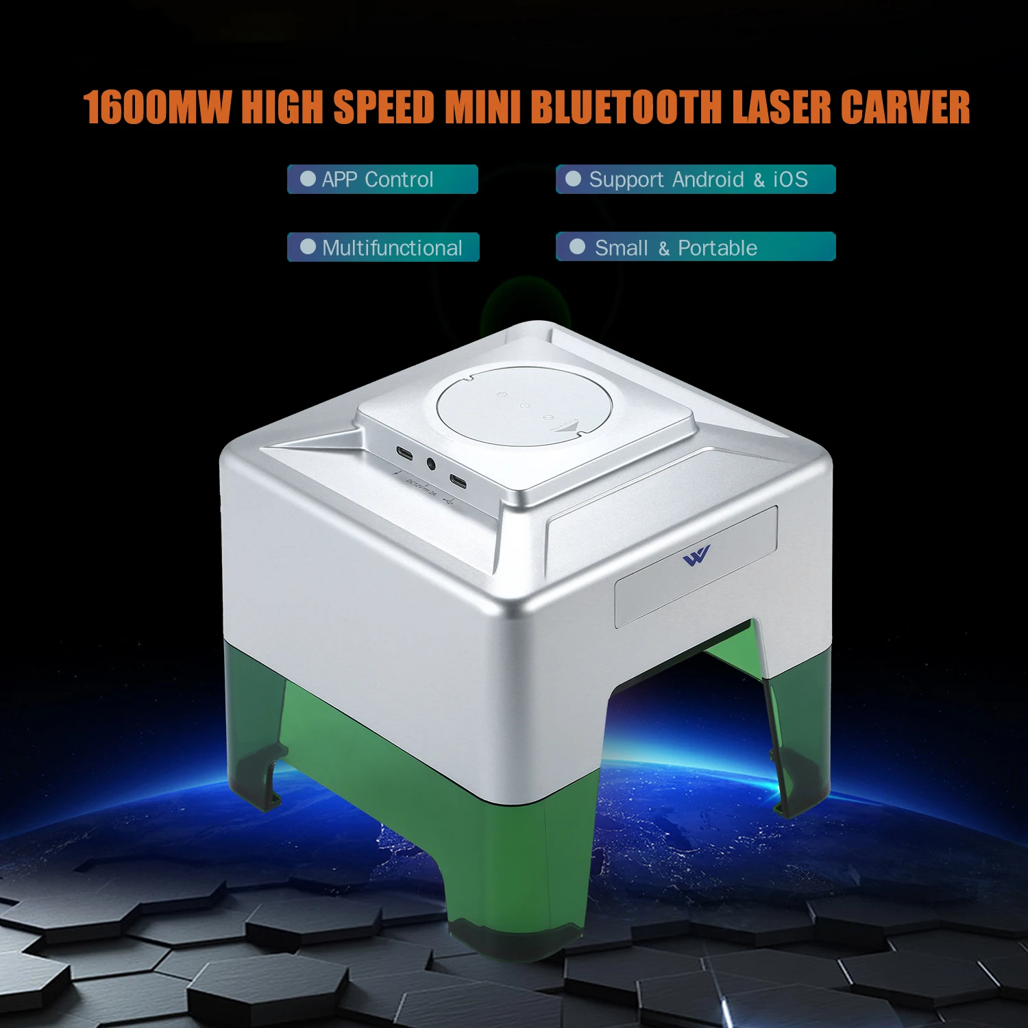 

1600mW High Speed Micro Bluetooth Laser Carver Miniature Laser Engraving Machine Desktop Small DIY Carving Engraver Logo Printer