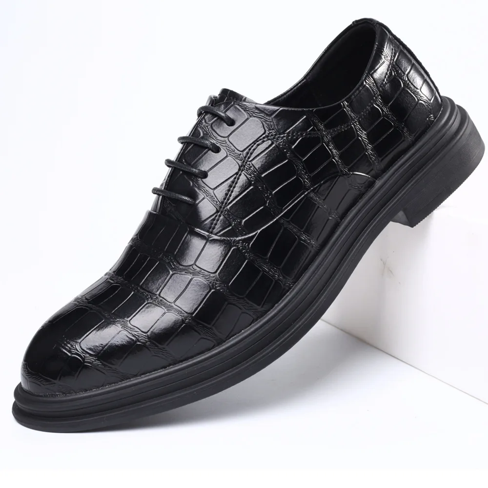 

Classic Business Men Dress Shoes Fashion Elegant Formal Wedding Shoes Men Lace Up Office Oxford Shoes for Men New