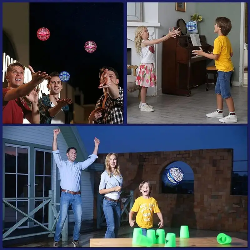 Giroscopio de inducci&oacute;n para ni&ntilde;os, bola voladora luminosa, juguete de descompresi&oacute;n, Spinner volador, juguetes inquietos, regalo de cumplea&ntilde;os-4