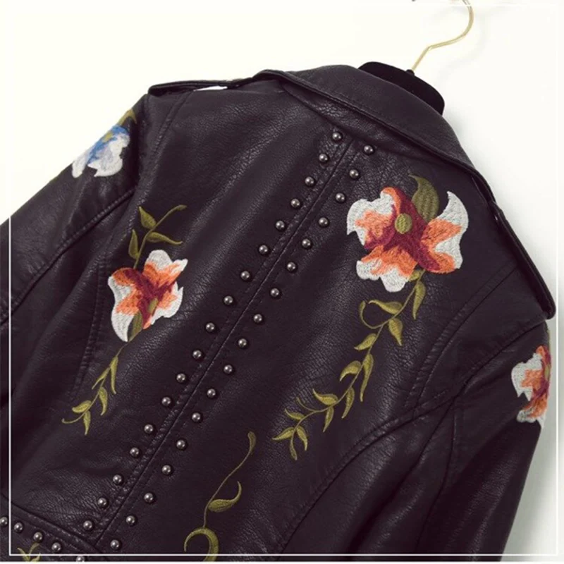 Женская короткая куртка Fitaylor черная мотоциклетная из искусственной кожи с