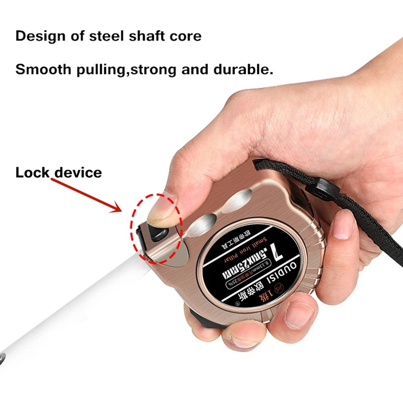 

Retro Portable Steel Tape Measure Nylon Material Resistance To Fall Waterproof Distance Measuring Tool 3M 5M 7.5M 10M Available