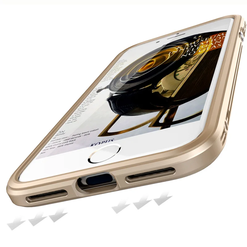 Прозрачный металлический чехол бампер для iPhone 8 Plus ультрароскошная алюминиевая