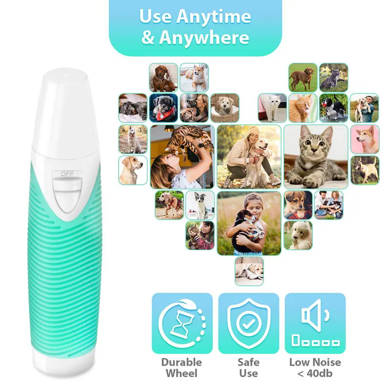

Rechargeable Dog Nail Grinder Pet Nail Grinder Trimmer for Small Medium Large Dogs & Cats Electric Nail Grinder