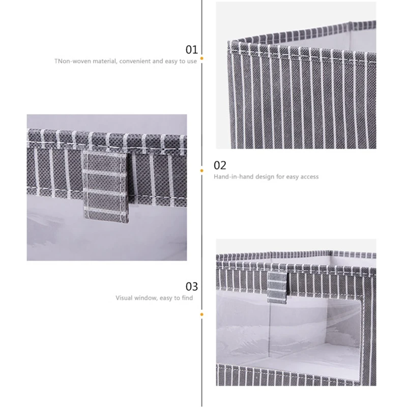 Складной ящик для хранения нижнего белья домашний одежды из нетканого материала