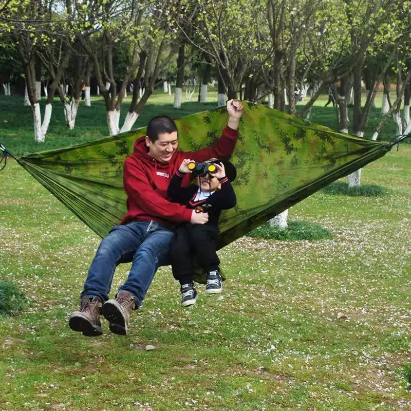 Новинка 2021 яркий портативный двойной гамак для улицы с ульсветильник кой