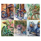 Набор для рисования по номерам сделай сам, набор для рисования по номерам, с изображением велосипеда, цветка, комнаты сделай сам, для украшения дома, ручная работа, подарок, вышивка крестиком