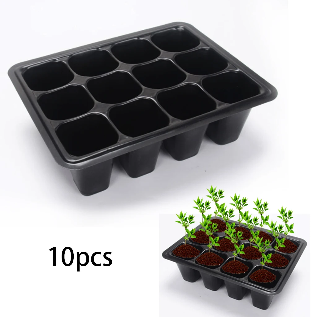 10 упаковок стартовый поднос для рассады с куполом и основанием 12 ячеек