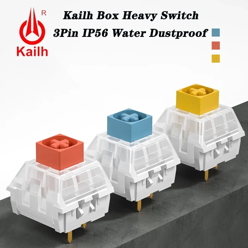 Kailh BOX тяжелый переключатель 3-Контактный линейный тактильный SMD бледно-синий оранжевый темно-желтый механическая клавиатура MX Переключатель IP56 Пылезащитный Водонепроницаемый