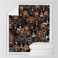 you will have a bunch of newfoundlands 3d printed fleece blanket on bed home textiles dreamlike 08