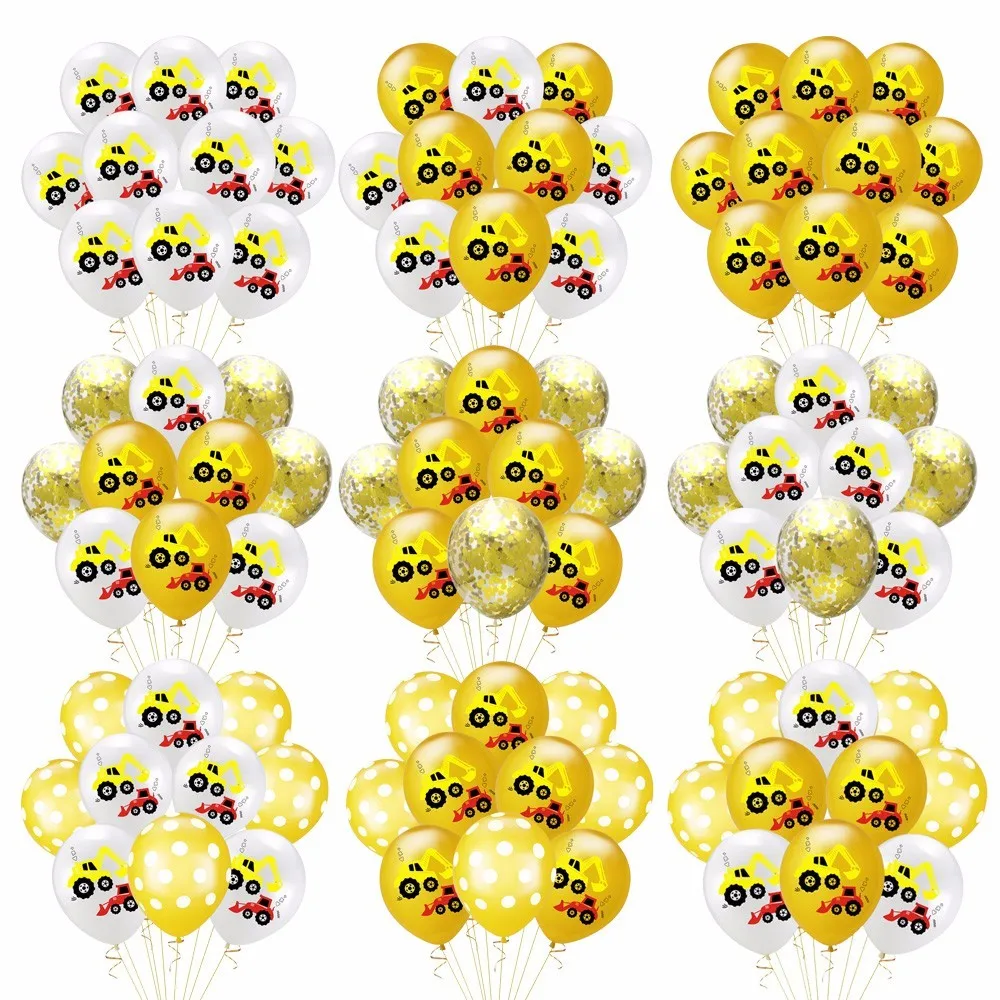 10 шт. Spade воздушный шар строительная машина производственная точка грузовик