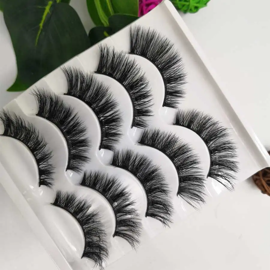 5 пар 3D норковые накладные ресницы натуральные толстые длинные для макияжа