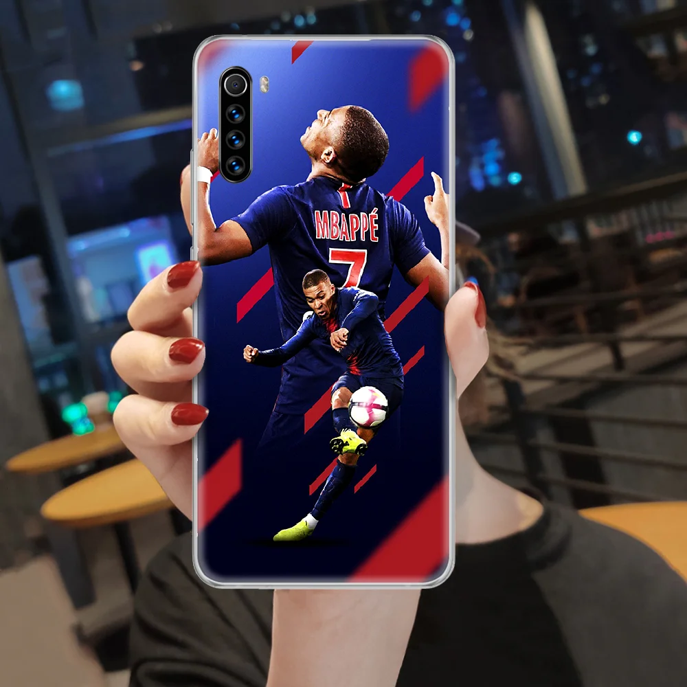 

Kylian Mbappe soccer football Phone Case cover For XIAOMI Redmi Note 3 4 4X 5 6 7 8 9 Pro T S max transparent bumper soft shell