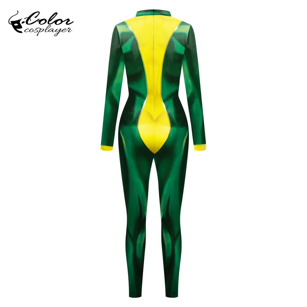Цветной костюм для косплея из фильма X-Men Rogue 3D костюмы женщин боди Анны Мари