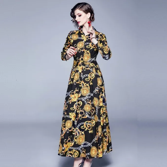 2019 осенний костюм платье высокого качества желанный маятник юбка длинный рукав