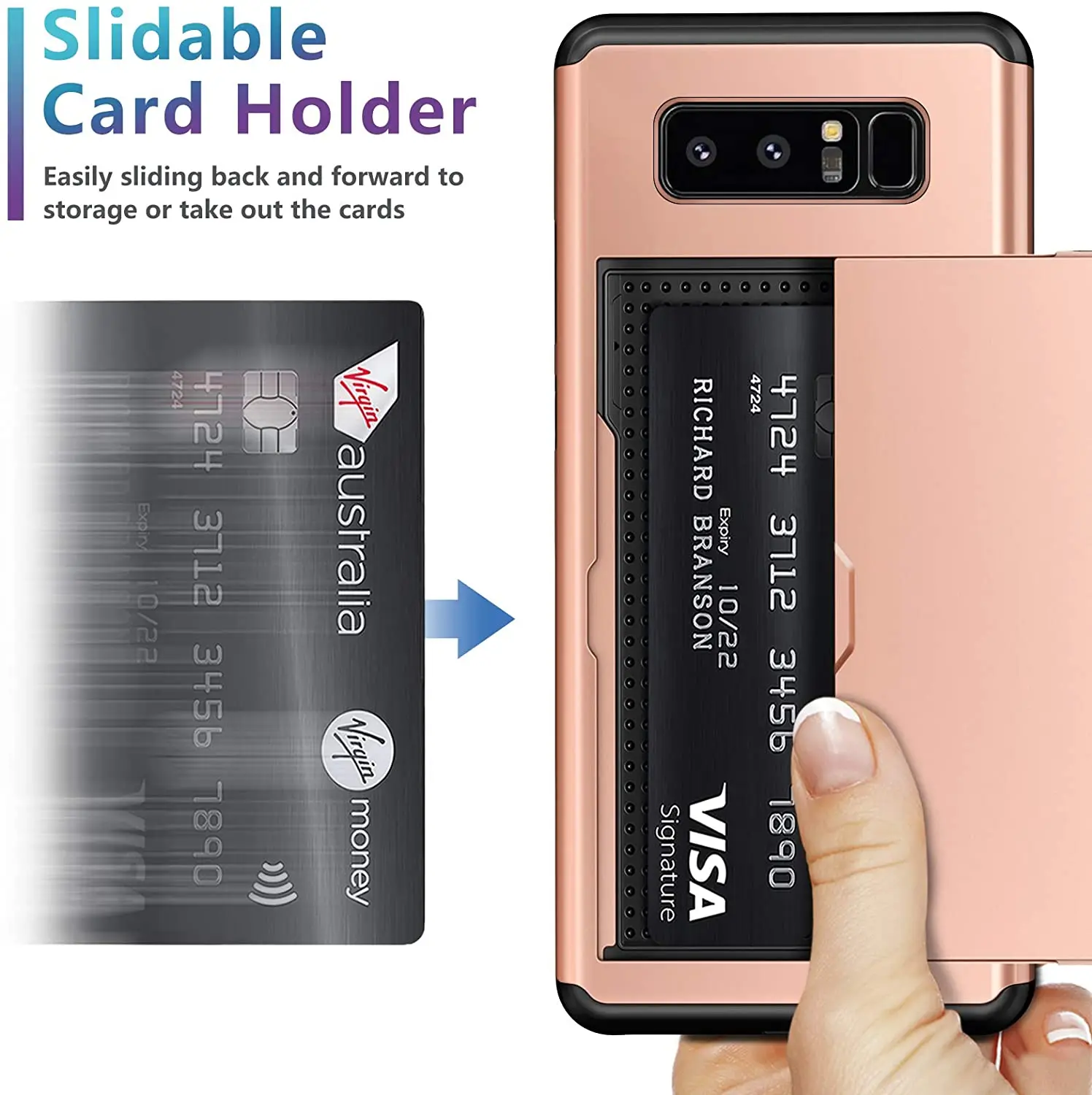 

Wallet Credit Card Holder Slot Case For Samsung Galaxy Note 8 Cover For Samsung Galaxy Note8 Cover For Samsung Note 8 Coque