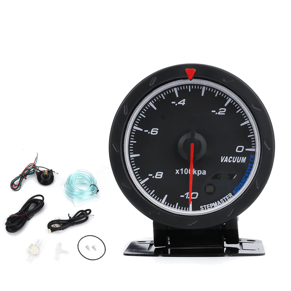 Автомобильный вакуумный измеритель с черным циферблатом и белым светом датчиком