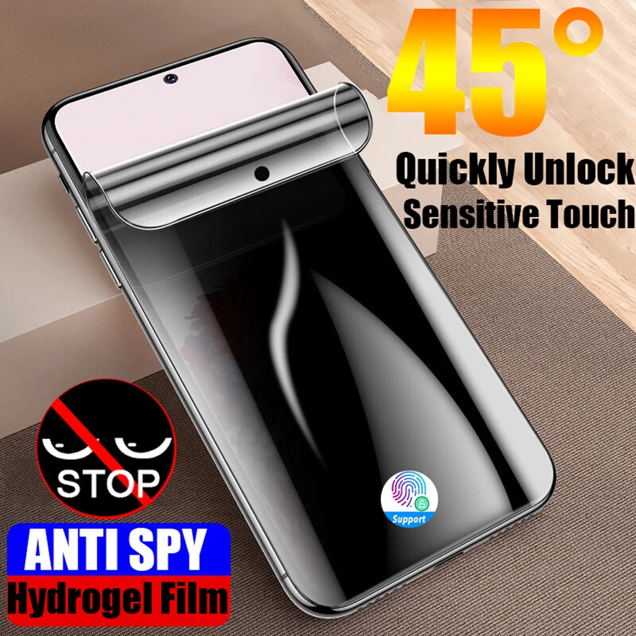 3D изогнутая антишпионская Гидрогелевая пленка для Samsung Galaxy S21 S20 Note 20 Ultra 10 S10 S9 S8 Plus