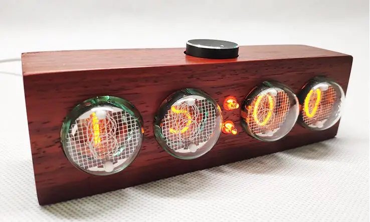 NIXIE часы в-4 светящаяся трубка часы цифровые часы груша blosso древесины tubularbell полноцветный светодиодный подсветка, уникальный ручки деятельности IN4