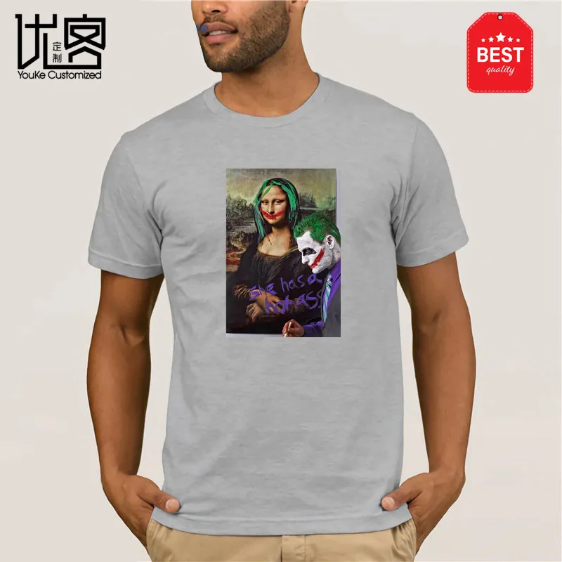 Футболки Джокер Мона Лиза винтажные футболки с надписью She Has A Hot Ass мужская одежда