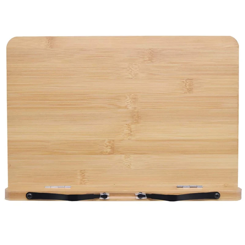 

Bamboo Book Stand Adjustable Portable Foldable Tablet Stand Reading Desk for Textbook Piano Music Book Clip Stand