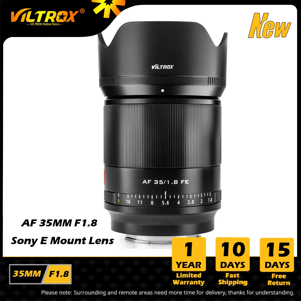 VILTROX 35 мм Lnes F1.8 Полнокадровый объектив с автофокусом большой апертурой