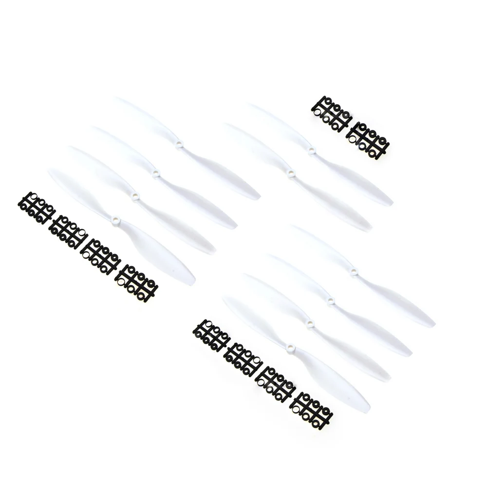 

5 Pairs Nylon 10x4.5" 1045 1045R CW CCW Low-Noise Propeller White for DJI F450 500 F550 FPV Multi-Copter QuadCopter APC