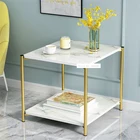Маленький круглый чайный столик H88 lron, простой современный креативный двухслойный диван, боковой столик для гостиной, маленький квадратный журнальный столик для хранения