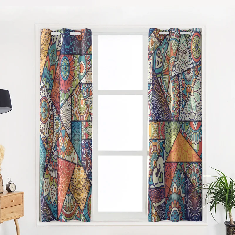 Треугольные оконные шторы в богемном стиле занавески из Индии для гостиной кухни