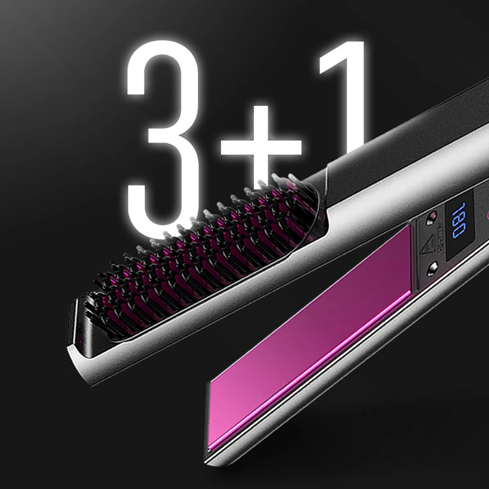 Выпрямитель для волос путешествий Профессиональный Большой Керамика 3 в 1