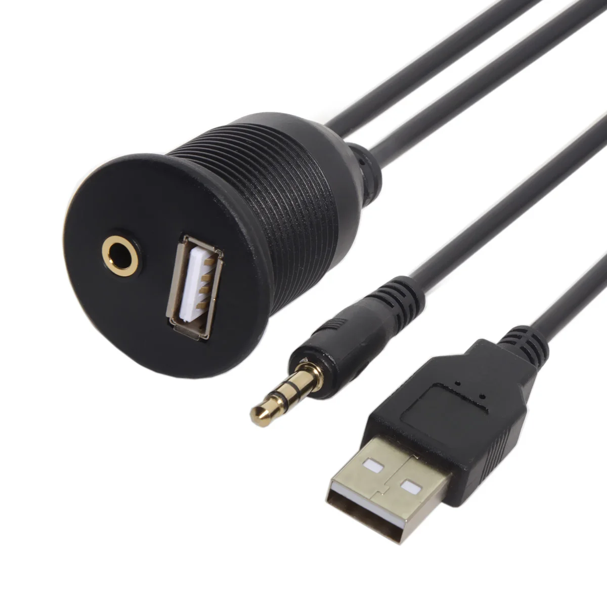 Комбинированный Удлинительный кабель USB 2 0 и 3 5 мм со штекером AUX гнездом с