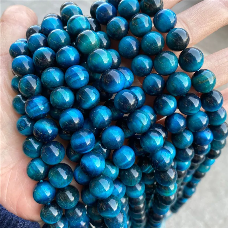 

Colorful Natural Tiger Eye Stone Beads Red Blue Gold Green Round Loose Bead 4 6 8 10 mm DIY Necklace Bracelet