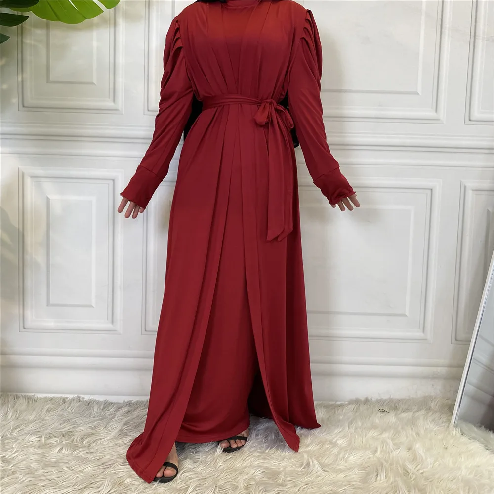 Wepbel мусульманский кардиган платье ИД хиджаб Рамадан кафтан Ближний Восток простое кимоно абайя модная женская одежда однотонная