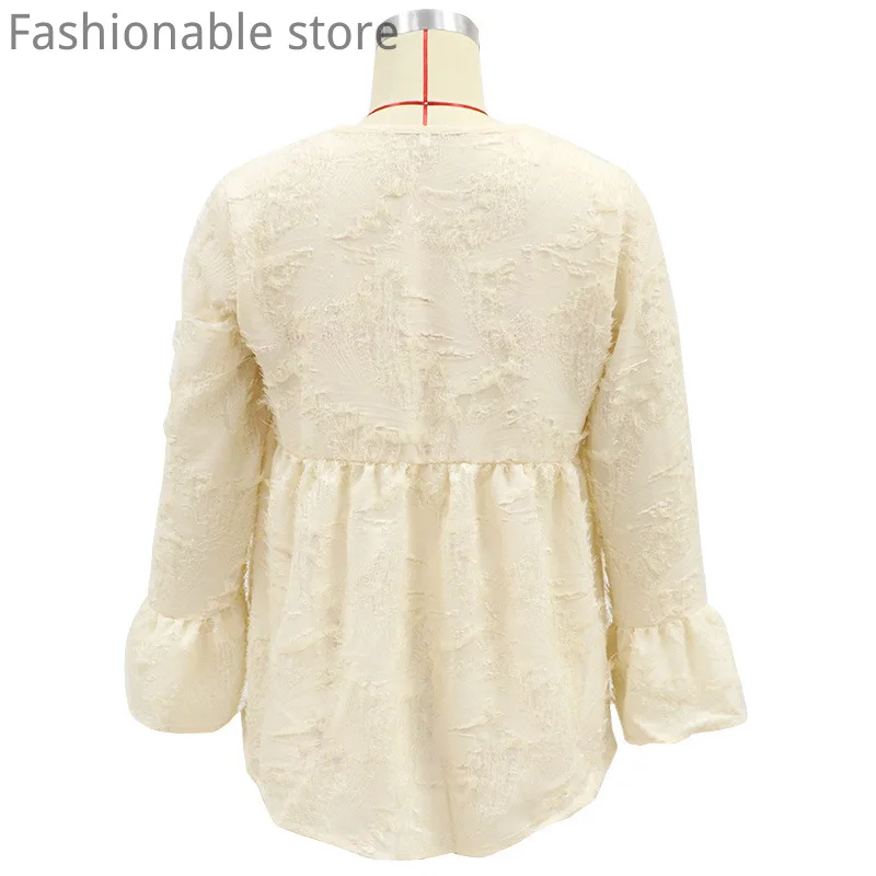 

Women V-Neck Long Sleeve Casual Blouse Female Top