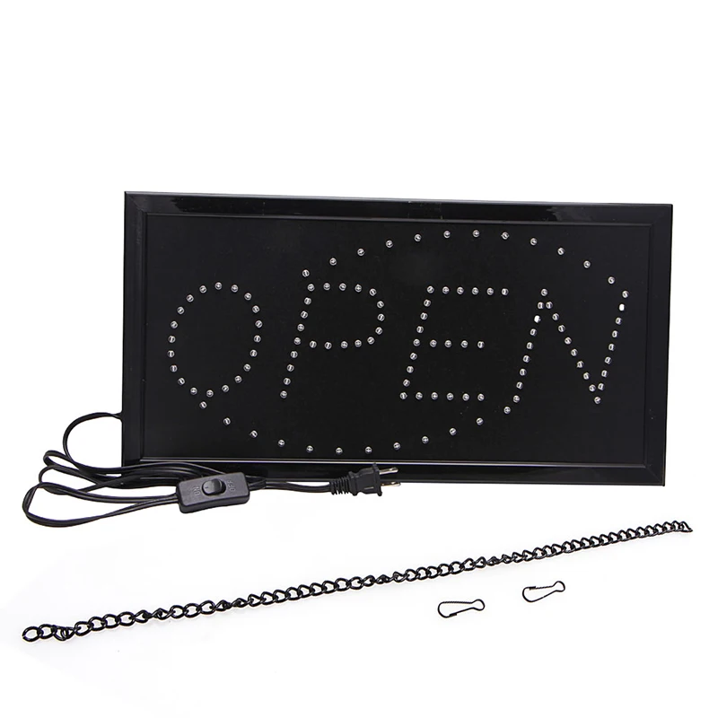 

L38A 110V Bright Animated Motion Running Neon LED Business Store Shop OPEN Sign