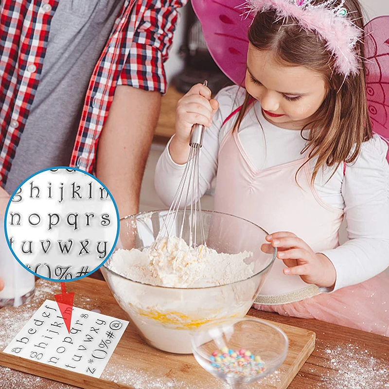

Alphabet Cake Stamp Tool Kit 8 Pcs Reusable Cake Cookie Alphabet and Numbers Stamps Fondant Cake Mold Stamping Blocks Letter