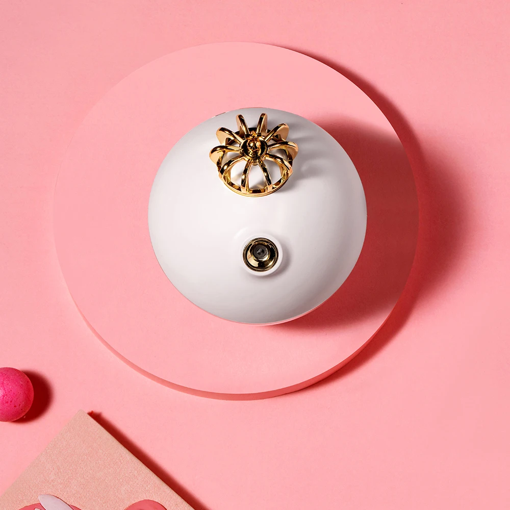 

320ML Portable Crown Air Humidifier Aroma Essential Oil Diffuser USB Rechargeable Battery Powered Humidifier Home Car Mist Maker