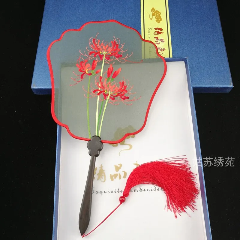 Ручная вышивка шелковая группа вентилятор suzhou group китайский стиль подарок