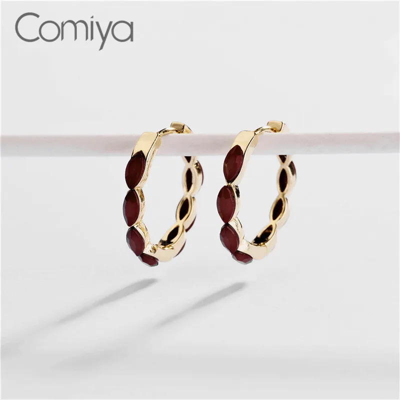 Comiya Feminino Висячие серьги для женщин золотой цвет резина с Цинковым Сплавом круглый кулон ариловая мозаика корейская бижутерия; серьги-подвески