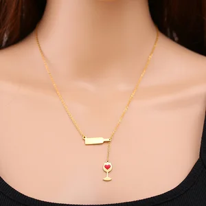 Персонализированные Имя женское ожерелье с подвеской из нержавеющей стали по индивидуальному заказу ожерелья ювелирных изделий для женщин