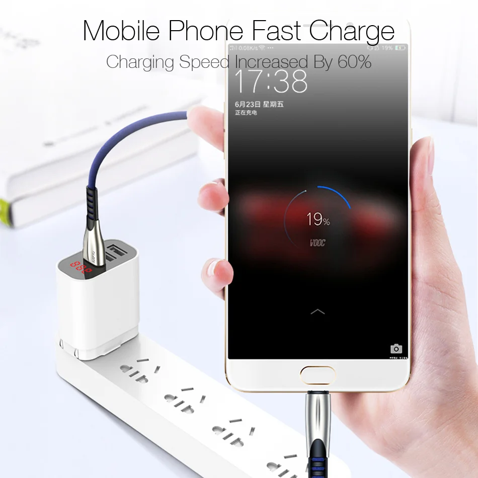50 см 1 м 2 м 3M USB кабель с металлической оплеткой для IPhone X 6 7 8 Plus samsung S9 S10 3A Быстрая зарядка для всех IOS кабель для зарядки