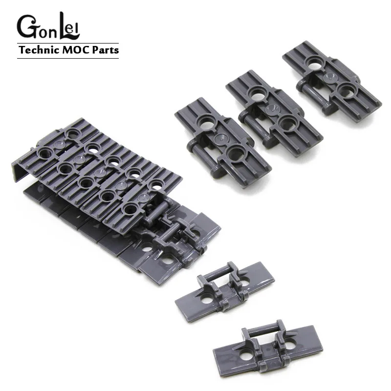 100 шт./лот MOC Танк гусеницы звенья цепи Technic шестерни для транспортных средств