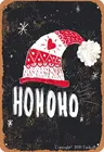 Рождественская шляпа Hohoho, 20x30 см, железный вид, ретро-Декор, постер для всей семьи, кухни, ванной, сада, фермы, гаража
