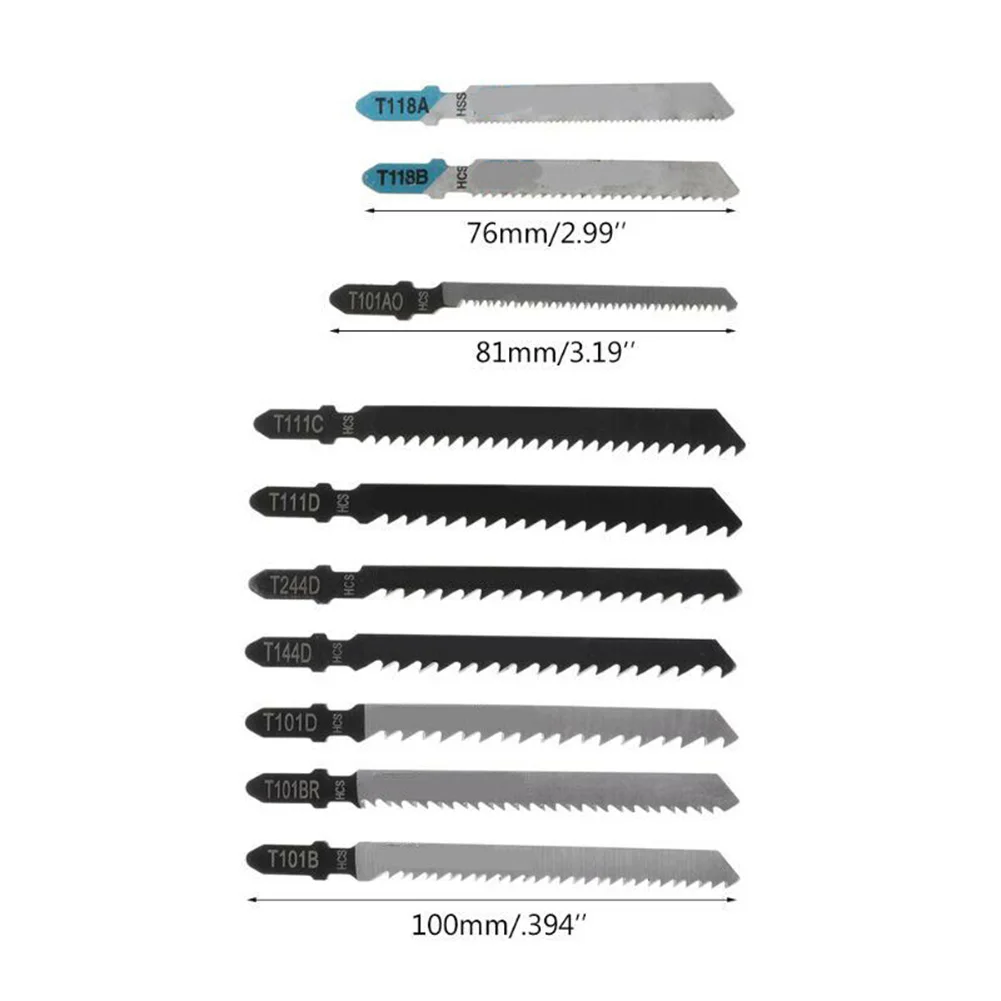

10Pc Various T-handle Jigsaw Saw Blades Suitable For Wood,plastic ,metal Cutting HCS Tool Kits Tool Cutting