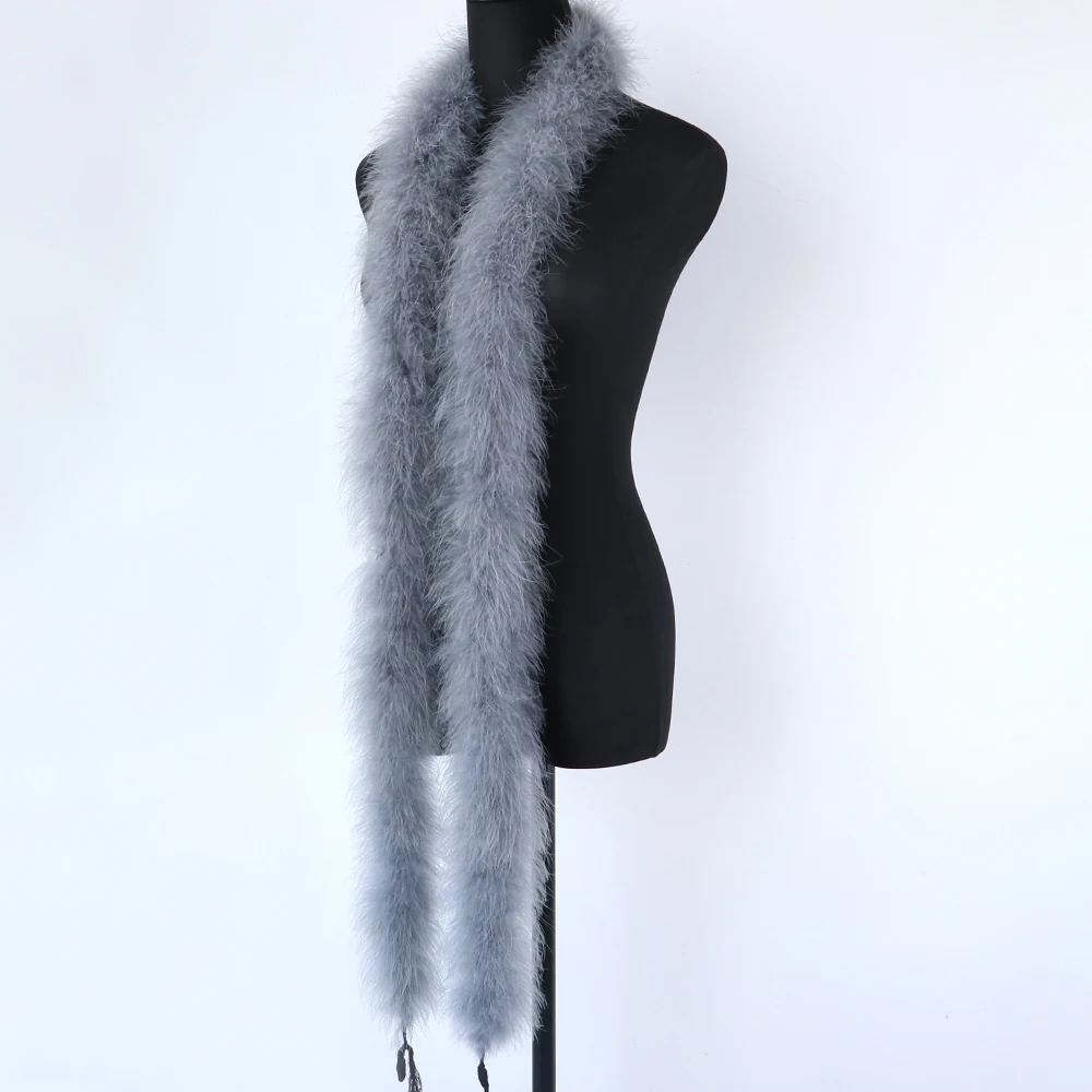 

Marabou Feather Boas Real Turkey Feather Clothing Shawl Dyed Various for Wedding Stage Decoration Accessory 20-22 Grams/1 PCS